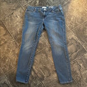 GUESS Power Curvy Mid Classic Skinny Urban Indie Y2K Women's Blue Jeans